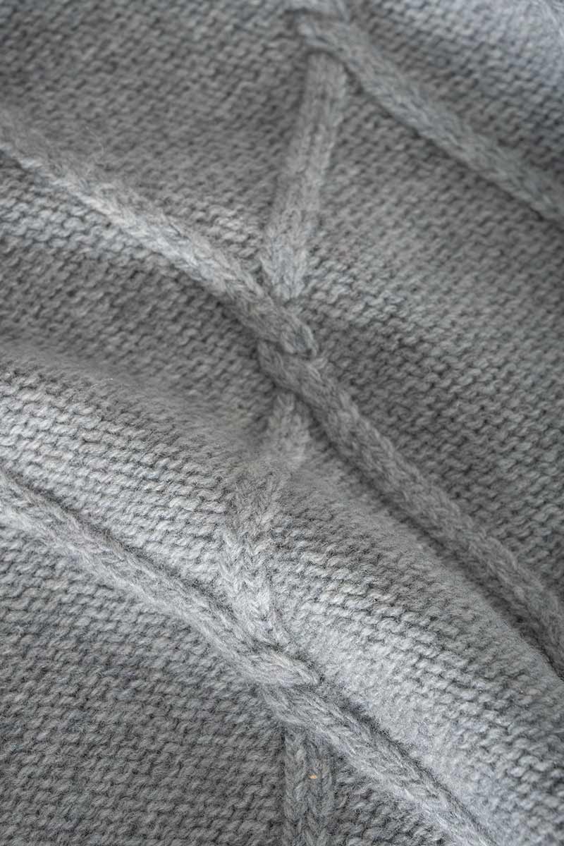 Gilet Donna Lana Rigenerata Collo Alto Delia - Rifò Lab Moda circolare made in Italy
Grigio Calce