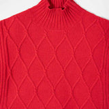 Gilet Donna Lana Rigenerata Collo Alto Delia - Rifò Lab Moda circolare made in Italy
Rosso Papavero