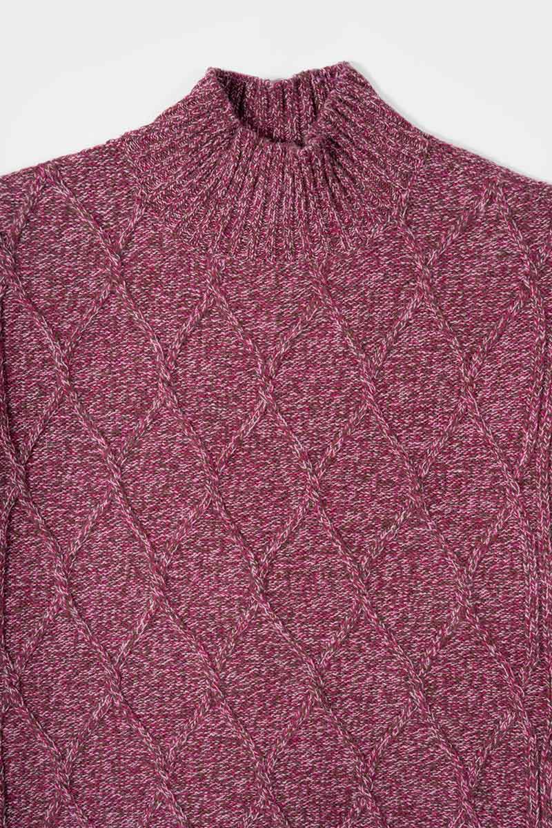 Gilet Donna Lana Rigenerata Collo Alto Delia - Rifò Lab Moda circolare made in Italy
Rosa Guava