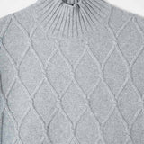 Gilet Donna Lana Rigenerata Collo Alto Delia - Rifò Lab Moda circolare made in Italy
Grigio Calce