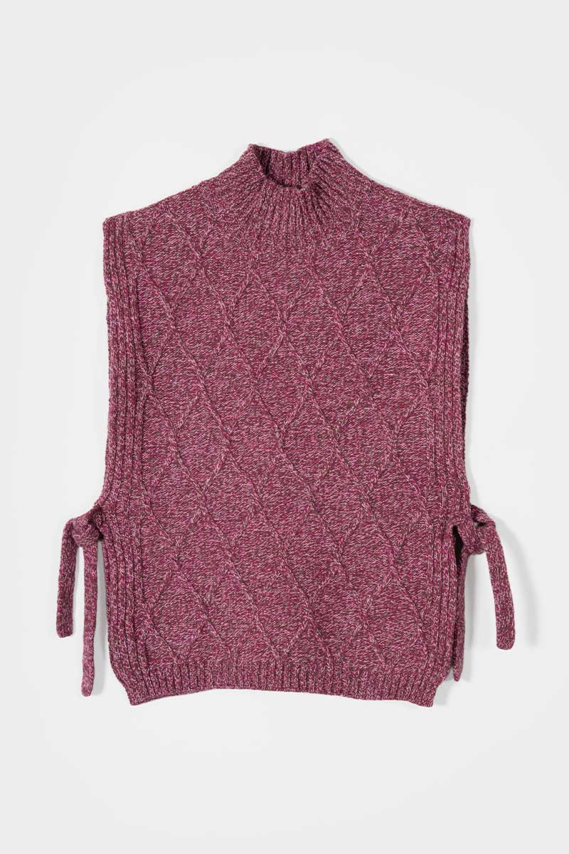 Gilet Donna Lana Rigenerata Collo Alto Delia - Rifò Lab Moda circolare made in Italy
Rosa Guava