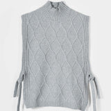 Gilet Donna Lana Rigenerata Collo Alto Delia - Rifò Lab Moda circolare made in Italy
Grigio Calce