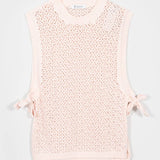 Smanicato Donna Gilet Crochet Cotone Amanda  - Rifò Lab Moda circolare made in Italy