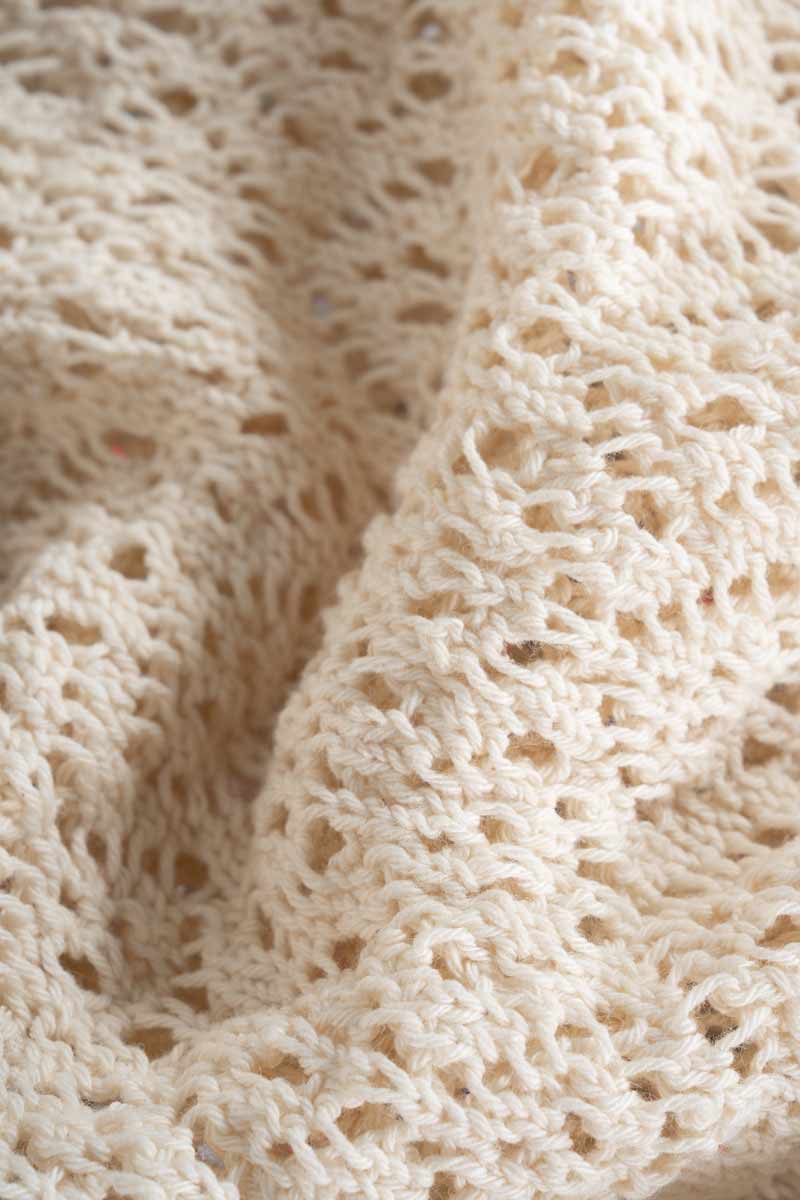 Maglia Traforata Donna Maglia Cotone Crochet Carmen - Rifò Lab Moda circolare made in Italy