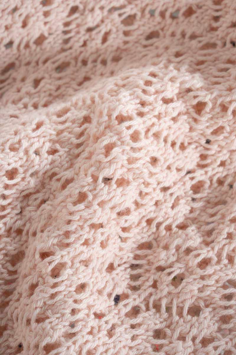 Maglia Traforata Donna Maglia Cotone Crochet Carmen - Rifò Lab Moda circolare made in Italy