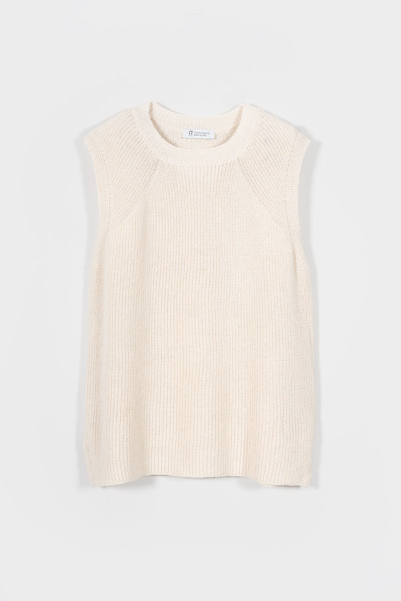 Gilet Donna Cotone Rigenerato Adelaide Bianco