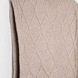 Gilet Collo Alto Lana Rigenerata Delia Beige