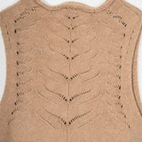 Gilet Donna Lana Rigenerata Pettorina Aperta Rebecca - Rifò Lab Moda circolare made in Italy