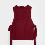Gilet Donna Lana Rigenerata Pettorina Aperta Rebecca - Rifò Lab Moda circolare made in Italy