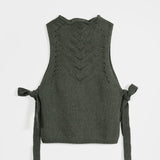 Gilet Donna Lana Rigenerata Pettorina Aperta Rebecca - Rifò Lab Moda circolare made in Italy