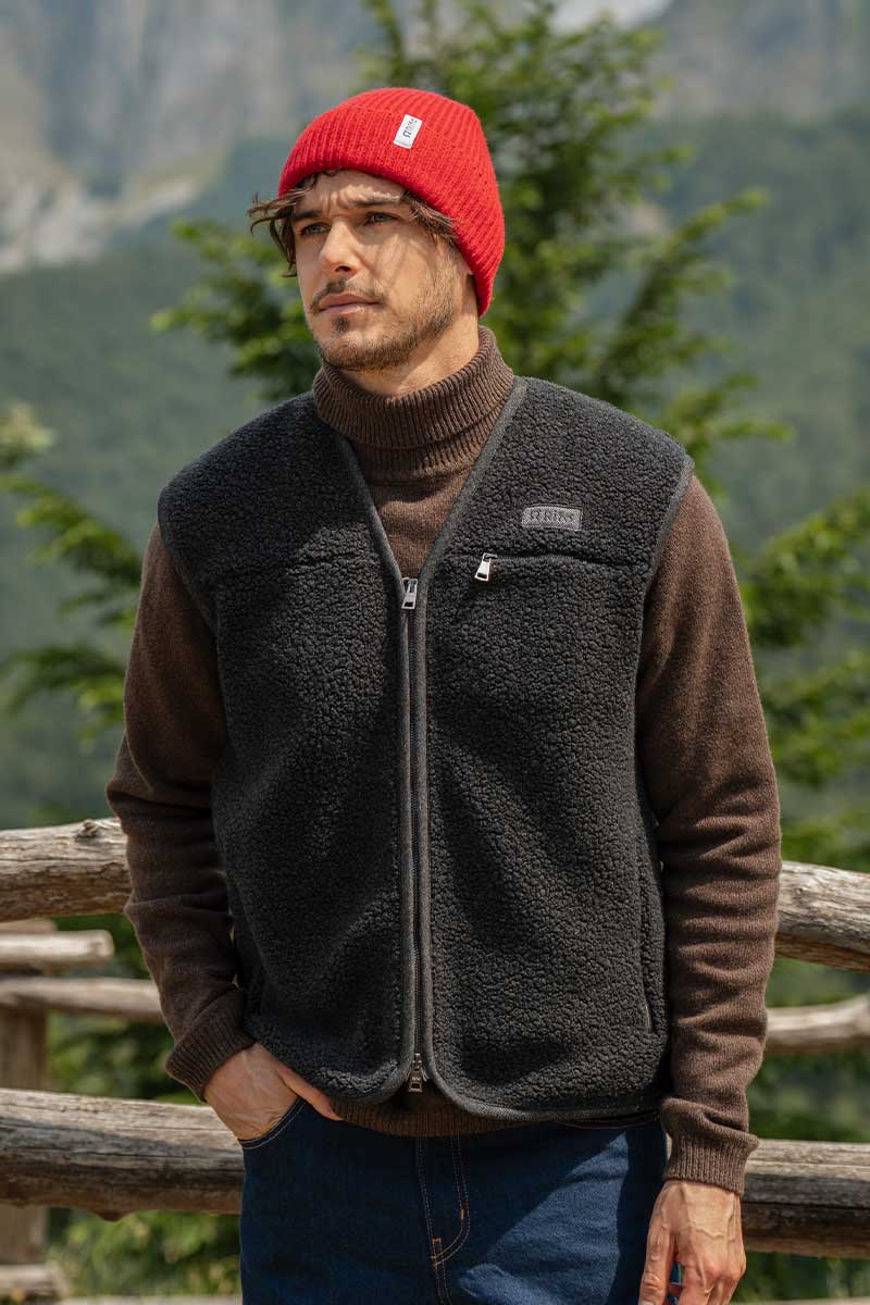 Gilet Pile Donna Uomo Lana Riciclata Andrew - Rifò Lab Moda circolare made in Italy
Grigio Antracite