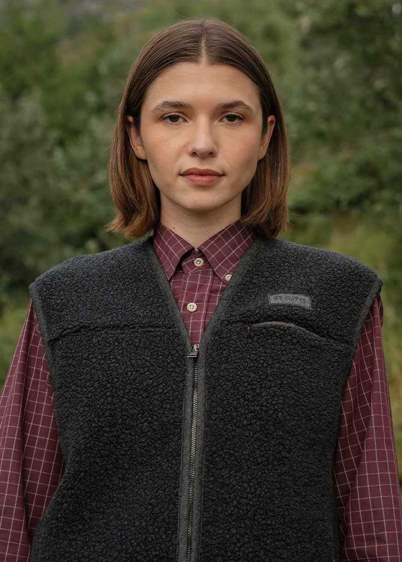 Gilet Pile Donna Uomo Lana Riciclata Andrew - Rifò Lab Moda circolare made in Italy
Grigio Antracite