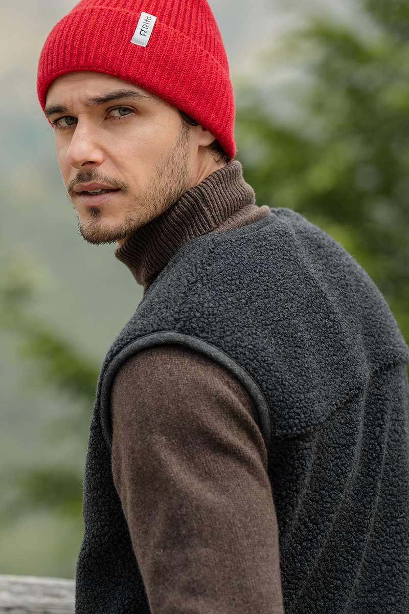Gilet Pile Donna Uomo Lana Riciclata Andrew - Rifò Lab Moda circolare made in Italy
Grigio Antracite