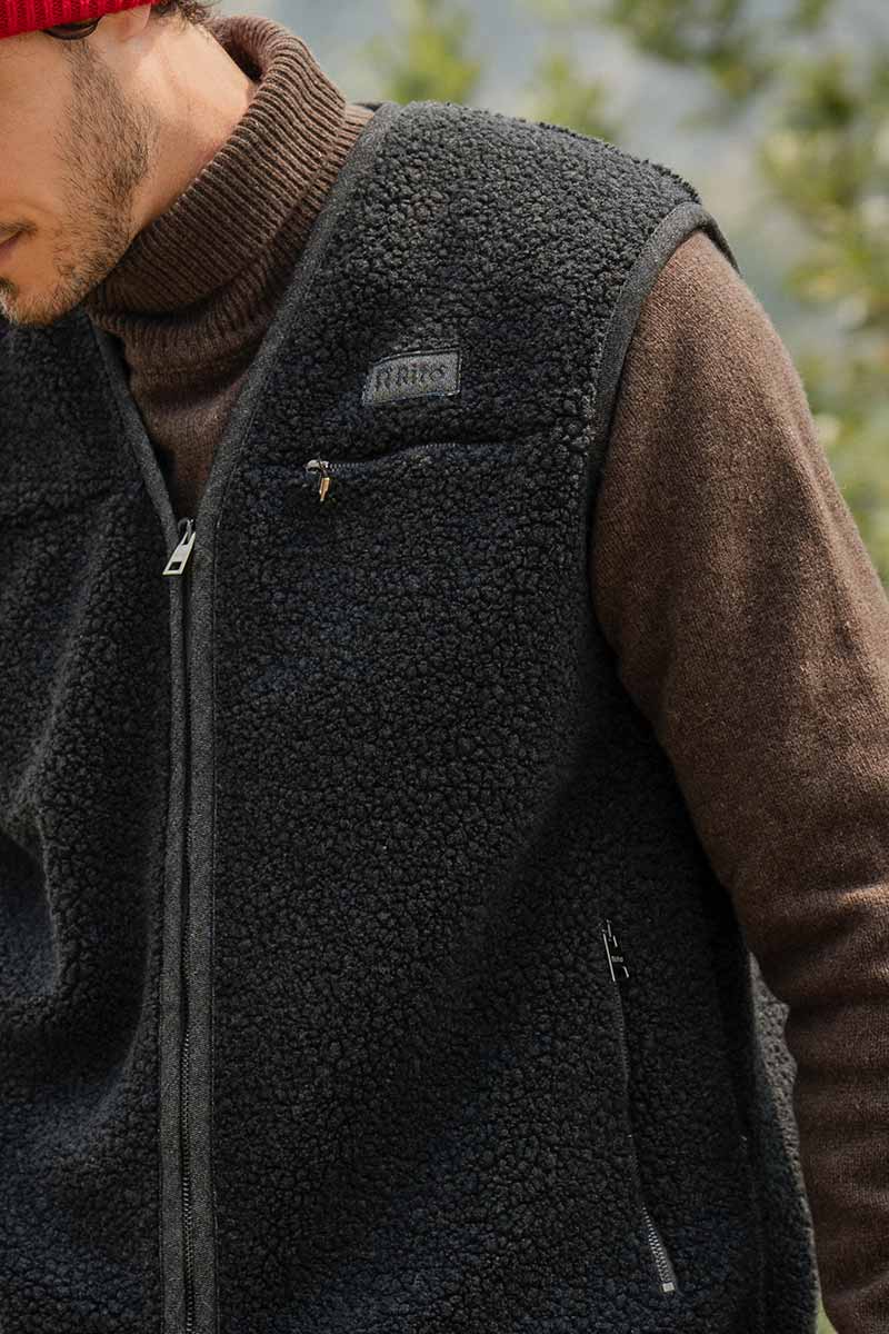 Gilet Pile Donna Uomo Lana Riciclata Andrew - Rifò Lab Moda circolare made in Italy
Grigio Antracite