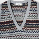 Damenstrickweste aus recycelter Wolle Simonetta 