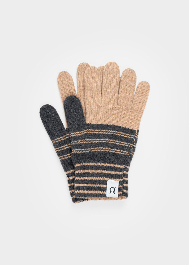 Guanti Uomo Cashmere Rigenerato Zero Waste Duo - Rifò Lab Moda circolare made in Italy