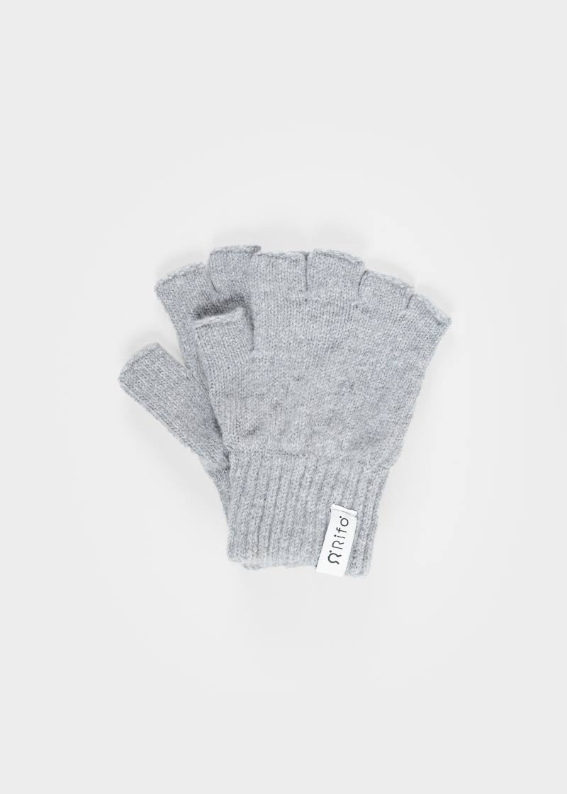 fingerlose handschuhe silber Handschuhe aus recycelter Wolle grau Sasha