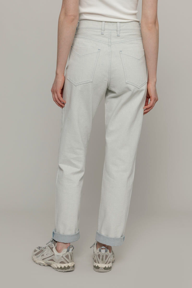 Ecrù | Pantaloni Jeans Donna Cotone Rigenerato Aglaia