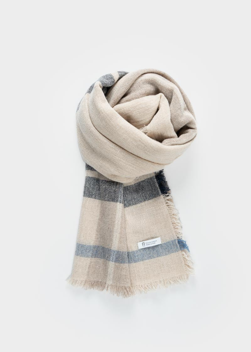 Kefiah Pashmina Donna Uomo Cashmere Rigenerato Clori - Rifò Lab Moda circolare made in Italy