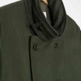 Verde Felce | Cappotto uomo peacot lana rigenerata