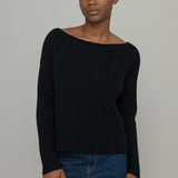 Maglia Donna Cashmere Rigenerato Luce Nero