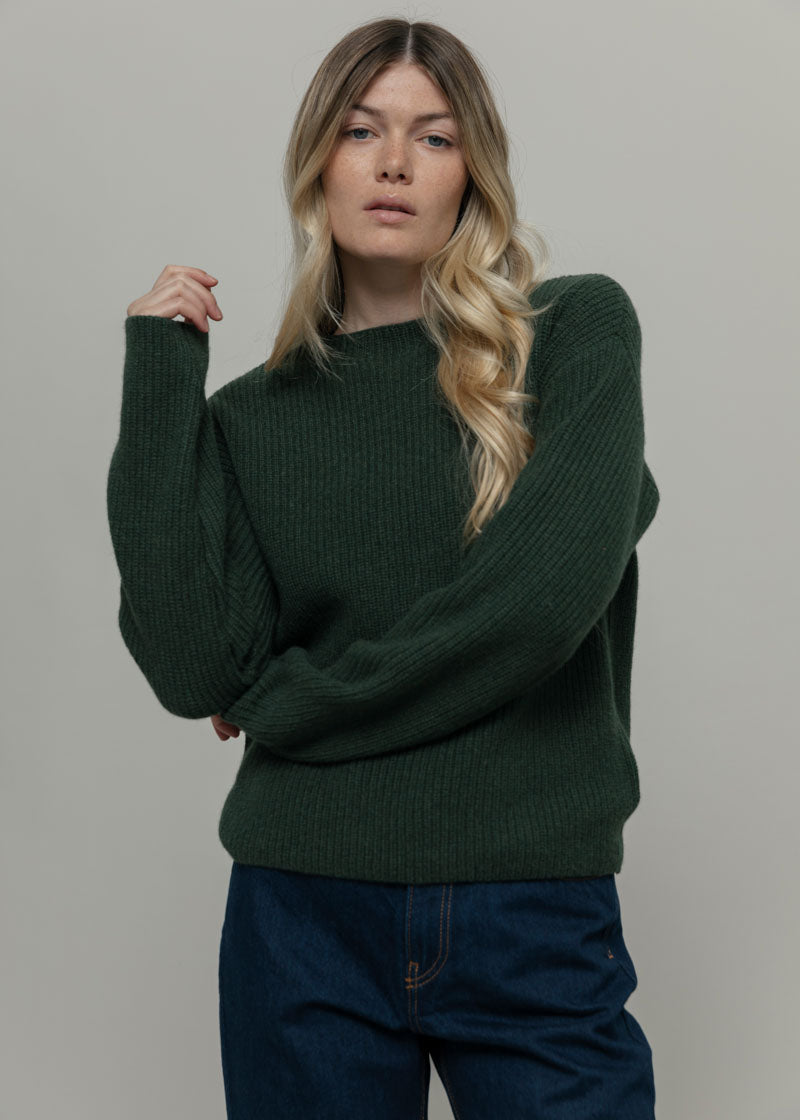 Maglia Donna Cashmere Rigenerato Melissa Verde