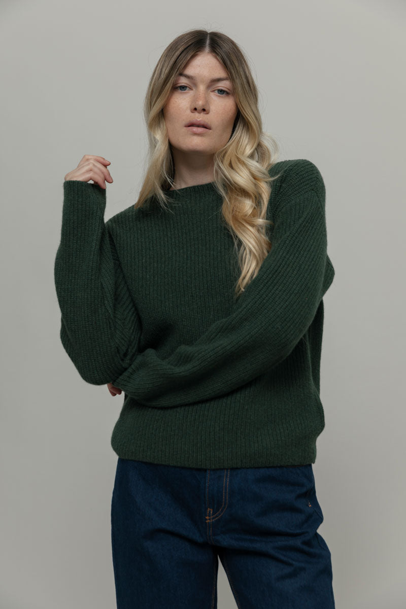 Maglia Donna Cashmere Rigenerato Melissa Verde