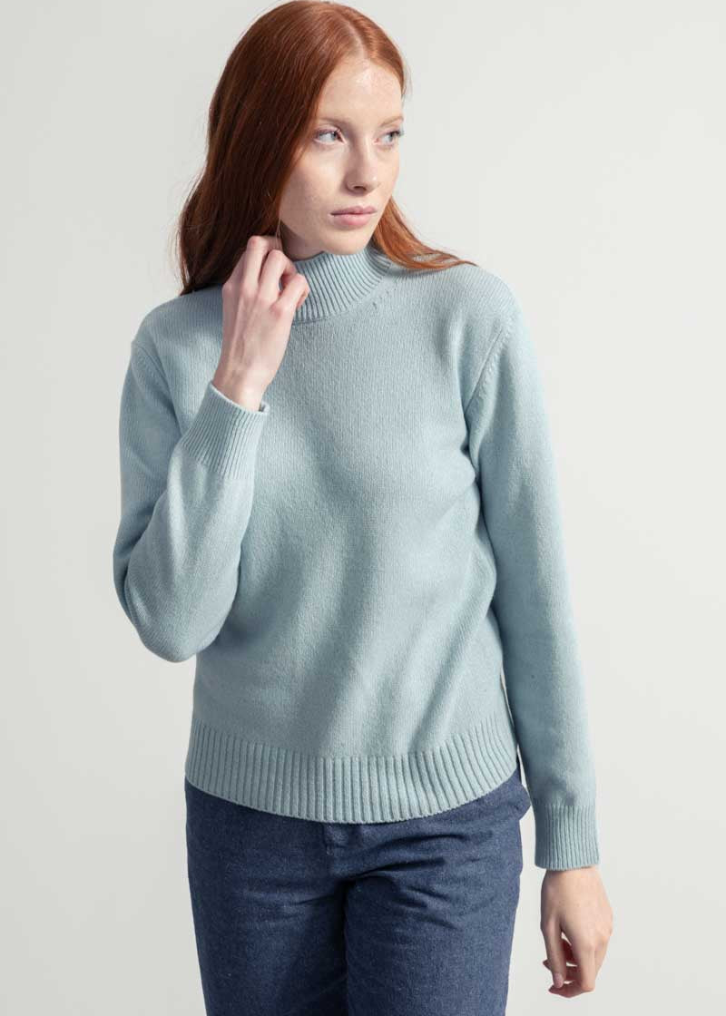 Maglia Donna Cashmere Rigenerato Ada Azzurro