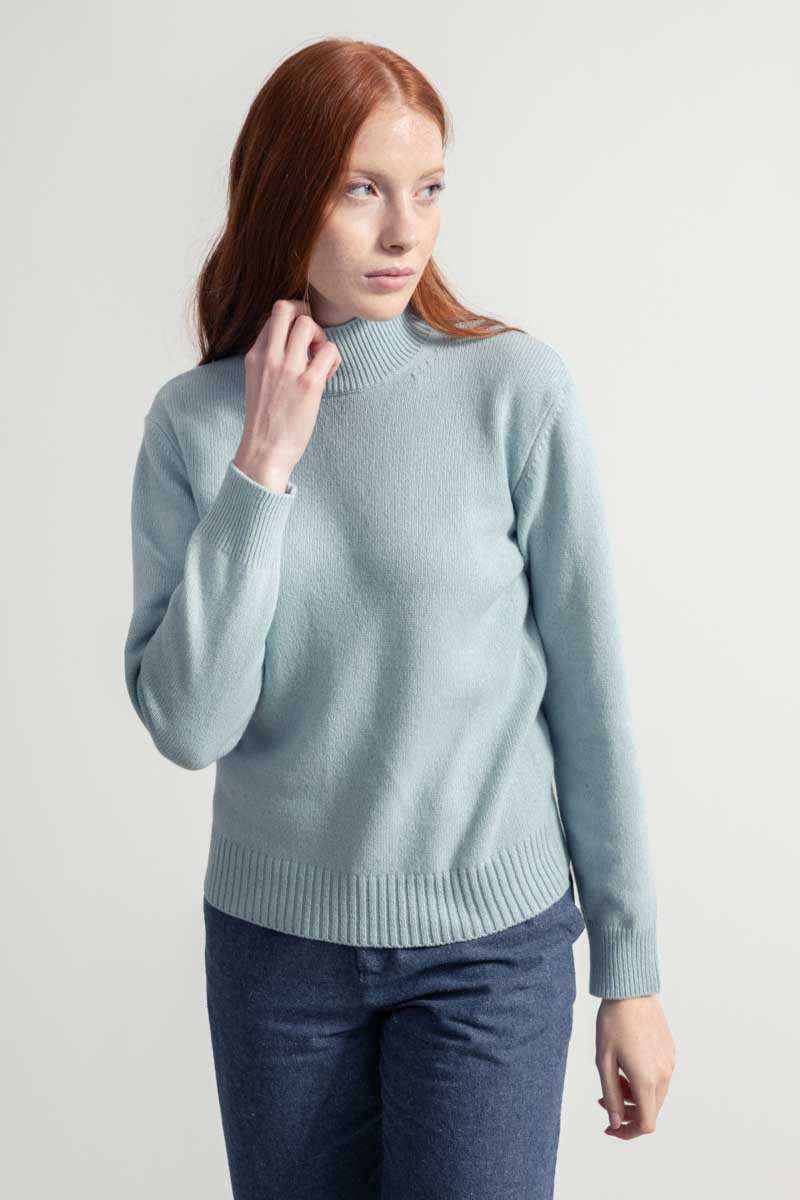 Maglia Donna Cashmere Rigenerato Ada Azzurro