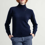 Blu Mora | Maglia collo alto cashmere rigenerato