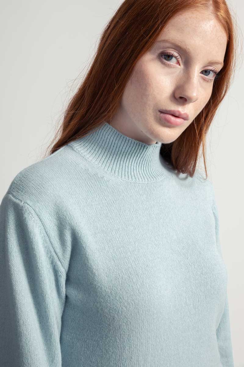 Maglia Donna Cashmere Rigenerato Ada Azzurro