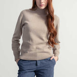 Maglia Donna Cashmere Rigenerato Ada Beige Sabbia