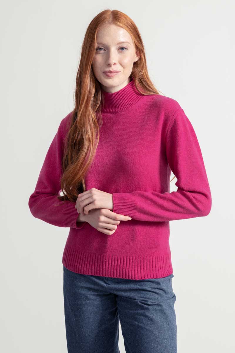 Maglia Donna Cashmere Rigenerato Ada Rosa 