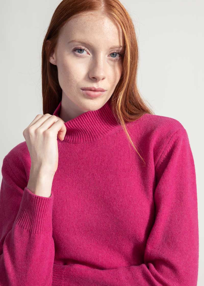 Maglia Donna Cashmere Rigenerato Ada Rosa