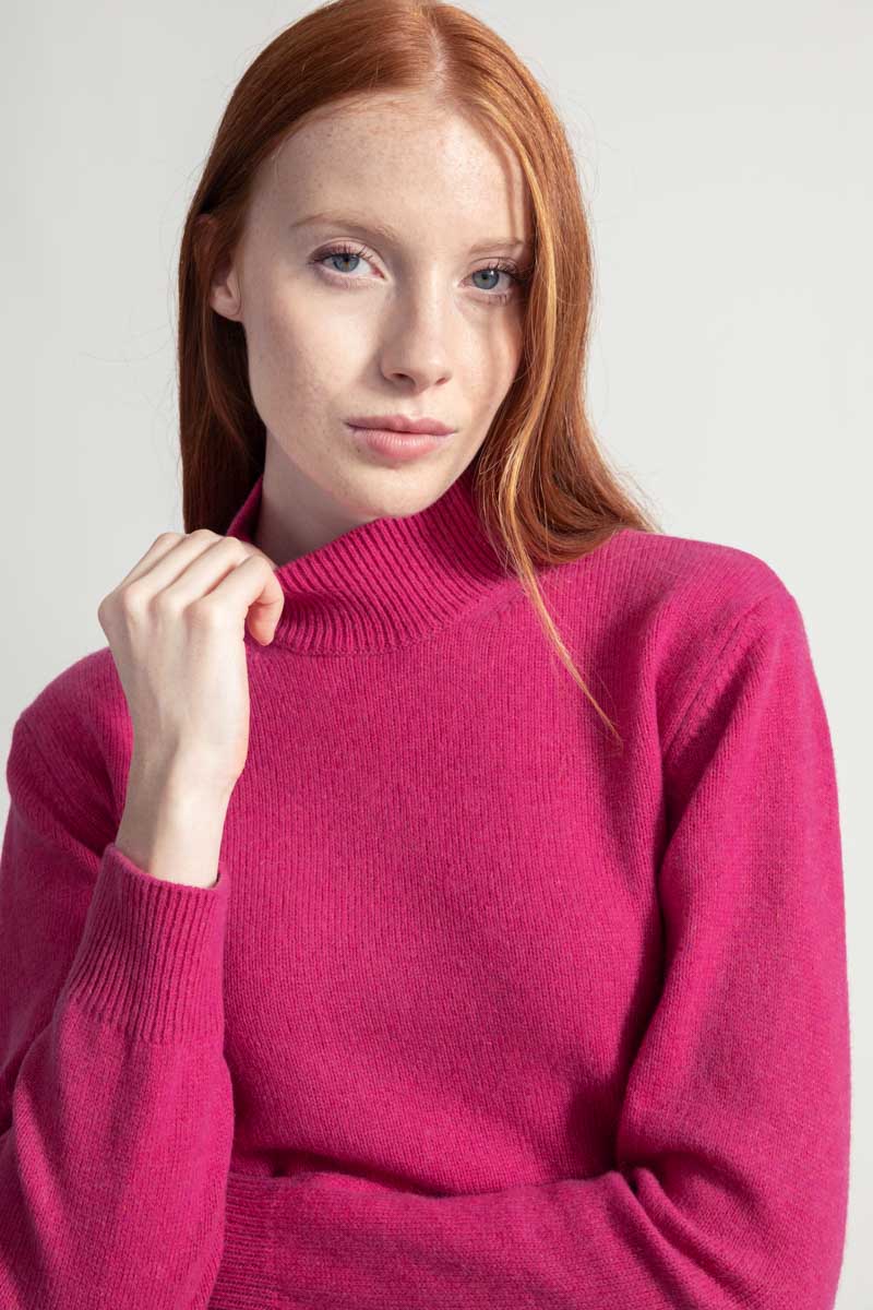 Maglia Donna Cashmere Rigenerato Ada Rosa 