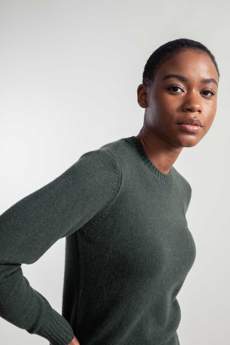 Green cashmere sweater womens best sale