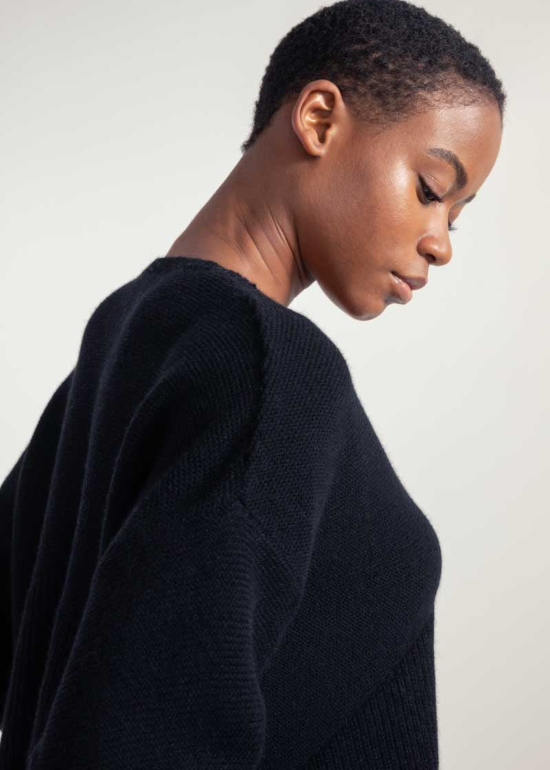 Maglia Donna Cashmere Rigenerato Eleonora Nero