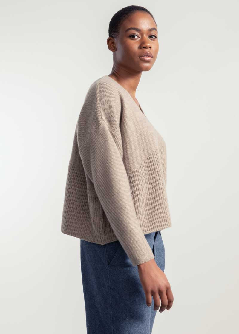 Maglia Donna Cashmere Rigenerato Eleonora Beige