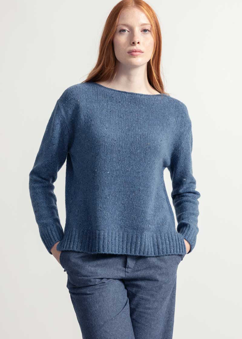 Maglia Donna Cashmere Rigenerato Eloisa Blu