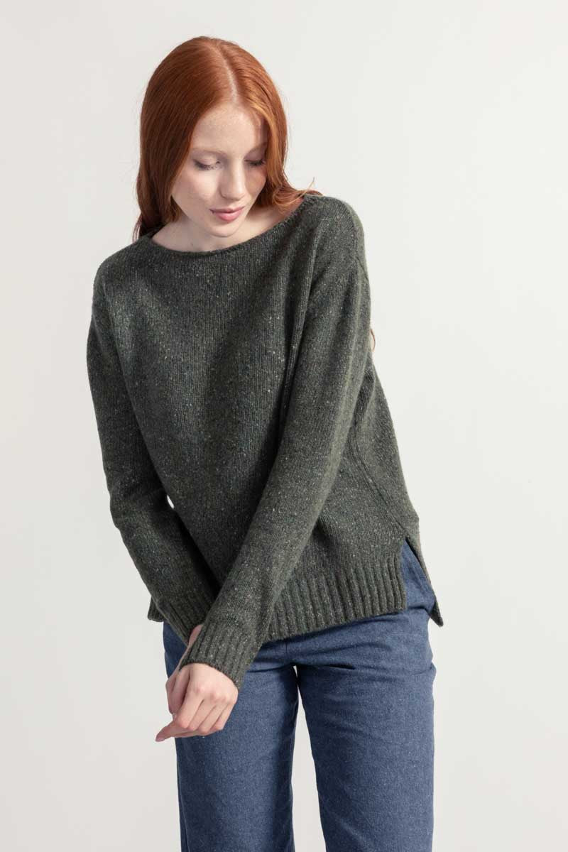 Maglia Donna Cashmere Rigenerato Eloisa Verde