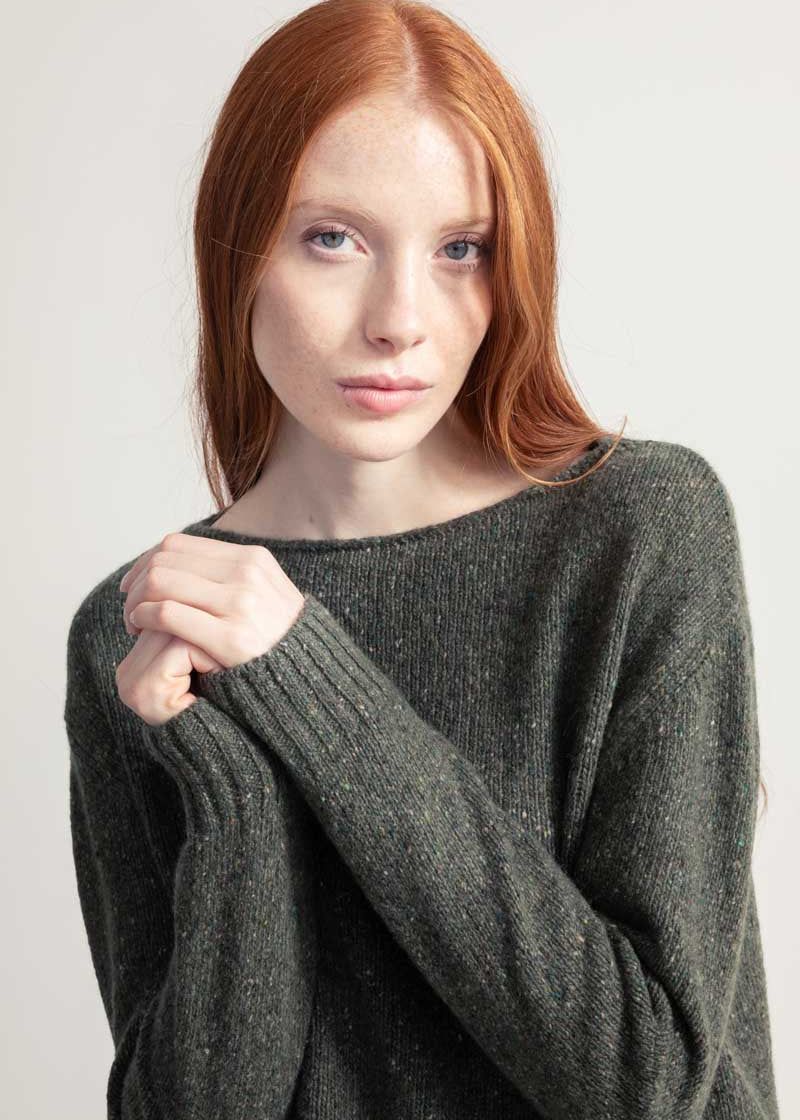 Maglia Donna Cashmere Rigenerato Eloisa Verde