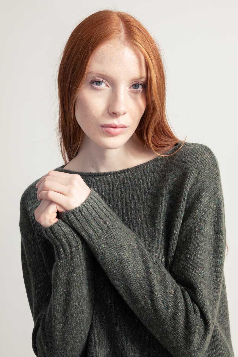 Maglia Donna Cashmere Rigenerato Eloisa Verde