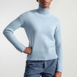 Maglia Donna Cashmere Rigenerato Erminia Azzurro