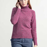 Maglia Collo Alto Donna Cashmere Rigenerato Susanna Dragon Fruit