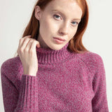 Maglia Collo Alto Donna Cashmere Rigenerato Susanna Dragon Fruit