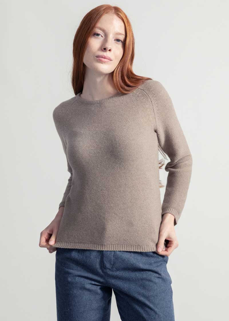 Beige Sabbia | Maglia cashmere rigenerato