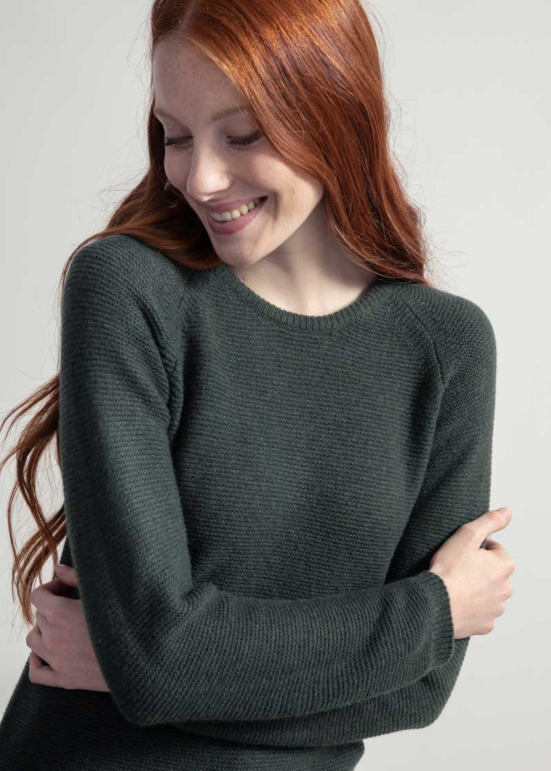 Verde Foresta | Maglia cashmere rigenerato