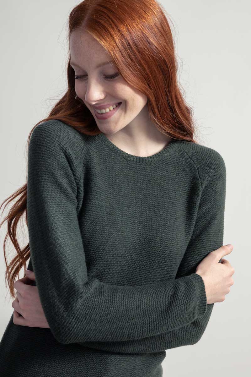 Verde Foresta | Maglia cashmere rigenerato