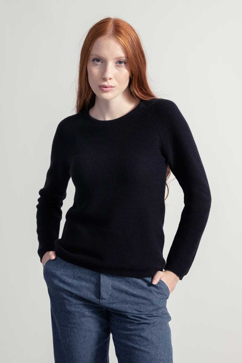 Nero Ardesia | Maglia cashmere rigenerato