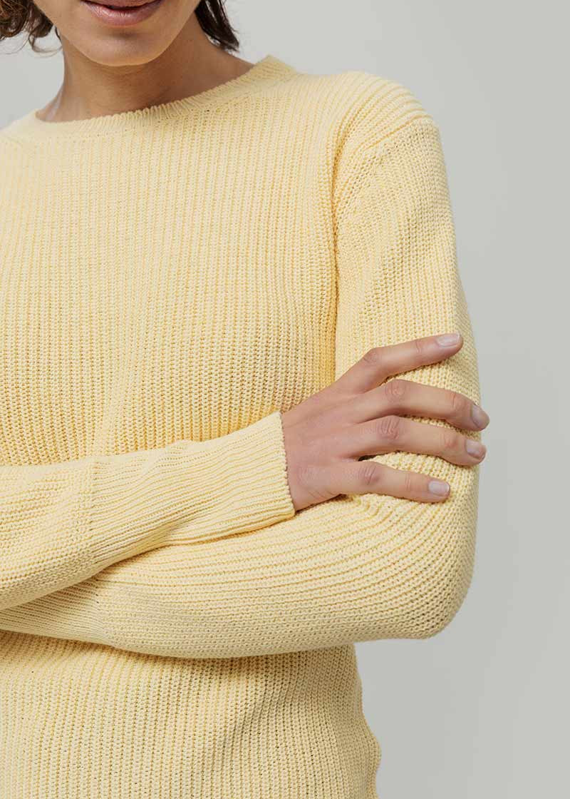 Giallo Crema | Maglia Donna Cotone Rigenerato Olga